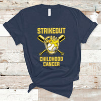 Childhood Cancer Awareness T Shirt Strikeout Childhood Cancer Baseball Support Pediatric Cancer - Wonder Print Shop