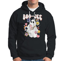 Ghost Halloween Costume Hoodie Spooky Season Hippie Boujee Boo-Jee - Wonder Print Shop