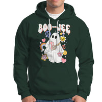 Ghost Halloween Costume Hoodie Spooky Season Hippie Boujee Boo-Jee - Wonder Print Shop