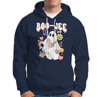 Ghost Halloween Costume Hoodie Spooky Season Hippie Boujee Boo-Jee - Wonder Print Shop