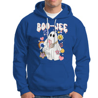Ghost Halloween Costume Hoodie Spooky Season Hippie Boujee Boo-Jee - Wonder Print Shop