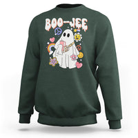 Ghost Halloween Costume Sweatshirt Spooky Season Hippie Boujee Boo-Jee - Wonder Print Shop