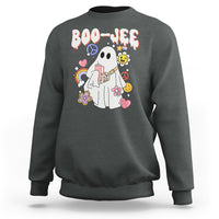 Ghost Halloween Costume Sweatshirt Spooky Season Hippie Boujee Boo-Jee - Wonder Print Shop
