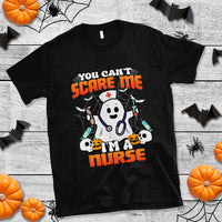 Halloween Nurse T Shirt You Can't Scare Me I'm A Nurse RN Boo Sheet Ghost - Wonder Print Shop