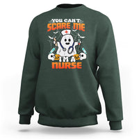 Halloween Nurse Sweatshirt You Can't Scare Me I'm A Nurse RN Boo Sheet Ghost - Wonder Print Shop
