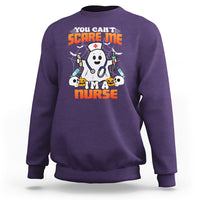 Halloween Nurse Sweatshirt You Can't Scare Me I'm A Nurse RN Boo Sheet Ghost - Wonder Print Shop