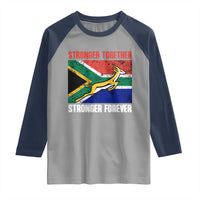 South Africa Rugby Springboks Raglan Shirt Stronger Together Stronger Forever Go Bokke