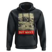 Retro Nihilist Penguin But Why Meme Hoodie Distressed Existential Moody Vintage Quiet Thinkers