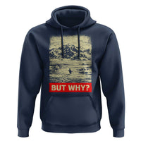 Retro Nihilist Penguin But Why Meme Hoodie Distressed Existential Moody Vintage Quiet Thinkers