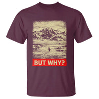 Retro Nihilist Penguin But Why Meme T Shirt Distressed Existential Moody Vintage Quiet Thinkers
