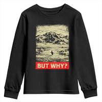 Retro Nihilist Penguin But Why Meme Youth Sweatshirt Distressed Existential Moody Vintage Quiet Thinkers