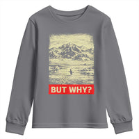 Retro Nihilist Penguin But Why Meme Youth Sweatshirt Distressed Existential Moody Vintage Quiet Thinkers