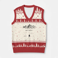 The Nihilist Penguin But Why Meme V-Neck Knit Sweater Vest Existential Moody Quiet Thinkers