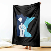 Minnesota Strong Fist Power Graphic Throw Blanket Social Justice Solidarity