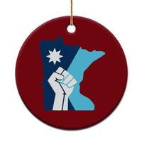 Minnesota Strong Fist Power Graphic Ceramic Ornament Social Justice Solidarity
