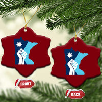 Minnesota Strong Fist Power Graphic Ceramic Ornament Social Justice Solidarity