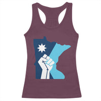 Minnesota Strong Fist Power Graphic Racerback Tank Top Social Justice Solidarity