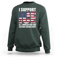 I Support ICE Patriotic Law Enforcement American Flag Sweatshirt