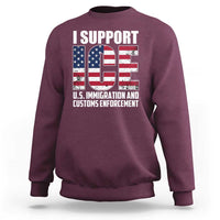 I Support ICE Patriotic Law Enforcement American Flag Sweatshirt