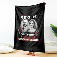 Justice for Alex Pretti and Renee Good Throw Blanket We Won’t Be Silenced Minnesota Resistance Protest