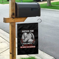 Justice for Alex Pretti and Renee Good Garden Flag We Won’t Be Silenced Minnesota Resistance Protest