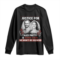 Justice for Alex Pretti and Renee Good Long Sleeve Shirt We Won’t Be Silenced Minnesota Resistance Protest