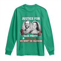 Justice for Alex Pretti and Renee Good Long Sleeve Shirt We Won’t Be Silenced Minnesota Resistance Protest