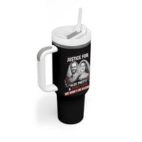 Justice for Alex Pretti and Renee Good Tumbler With Handle We Won’t Be Silenced Minnesota Resistance Protest
