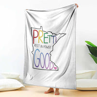 Pretti Good Minnesota Tribute Throw Blanket Rest in Power Rainbow Memorial