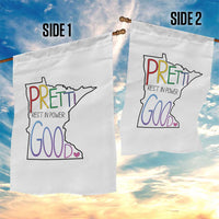 Pretti Good Minnesota Tribute Garden Flag Rest in Power Rainbow Memorial