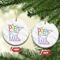 Pretti Good Minnesota Tribute Ceramic Ornament Rest in Power Rainbow Memorial