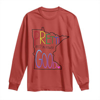 Pretti Good Minnesota Tribute Long Sleeve Shirt Rest in Power Rainbow Memorial