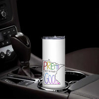 Pretti Good Minnesota Tribute Skinny Tumbler Rest in Power Rainbow Memorial