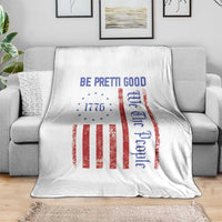 Be Pretti Good 1776 Flag Throw Blanket We The People Patriotic Protest