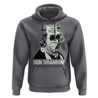 Funny St Patrick's Day Ben Dranking Hoodie Benjamin Franklin Retro Saint Paddy's Day