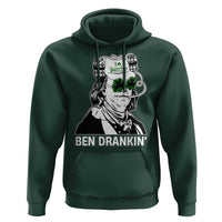 Funny St Patrick's Day Ben Dranking Hoodie Benjamin Franklin Retro Saint Paddy's Day
