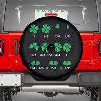Funny Shamrock Fraction Spare Tire Cover St Patrick's Day Math Lover