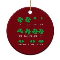 Funny Shamrock Fraction Ceramic Ornament St Patrick's Day Math Lover - Wonder Print Shop