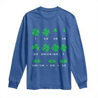 Funny Shamrock Fraction Long Sleeve Shirt St Patrick's Day Math Lover