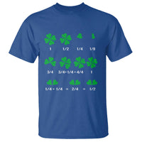 Funny Shamrock Fraction T Shirt St Patrick's Day Math Lover