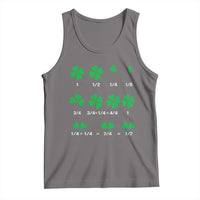 Funny Shamrock Fraction Tank Top St Patrick's Day Math Lover