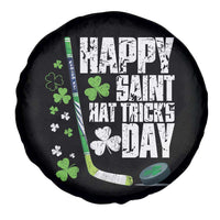 St. Patrick's Day Ice Hockey Spare Tire Cover Happy Saint Hat Trick's Lucky Shamrocks