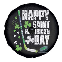 St. Patrick's Day Ice Hockey Spare Tire Cover Happy Saint Hat Trick's Lucky Shamrocks
