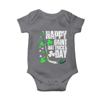 St. Patrick's Day Ice Hockey Baby Onesie Happy Saint Hat Trick's Lucky Shamrocks