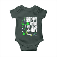 St. Patrick's Day Ice Hockey Baby Onesie Happy Saint Hat Trick's Lucky Shamrocks