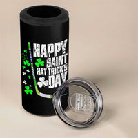 St. Patrick's Day Ice Hockey 4 in 1 Can Cooler Tumbler Happy Saint Hat Trick's Lucky Shamrocks