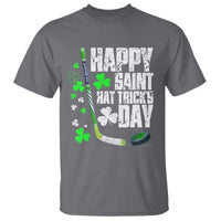 St. Patrick's Day Ice Hockey T Shirt Happy Saint Hat Trick's Lucky Shamrocks
