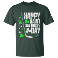 St. Patrick's Day Ice Hockey T Shirt Happy Saint Hat Trick's Lucky Shamrocks