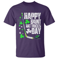 St. Patrick's Day Ice Hockey T Shirt Happy Saint Hat Trick's Lucky Shamrocks