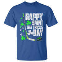 St. Patrick's Day Ice Hockey T Shirt Happy Saint Hat Trick's Lucky Shamrocks